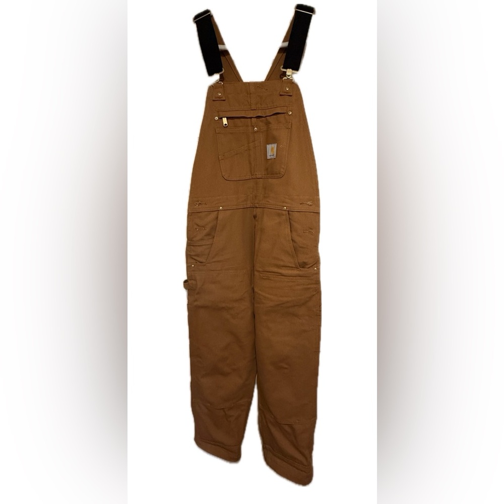 Carhartt Men's Tan bib overall